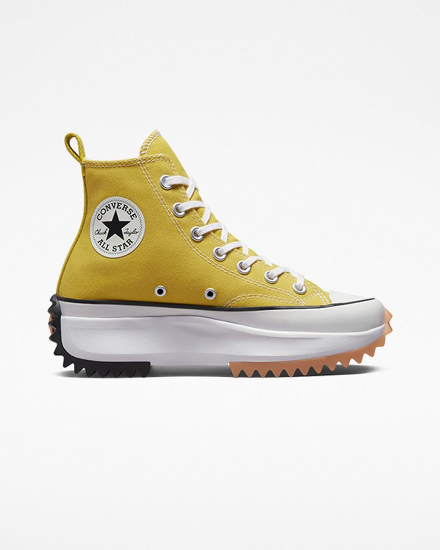Men\'s Converse Run Star Hike High Top Platform Shoes Lemon / Black / White | AU C9048W